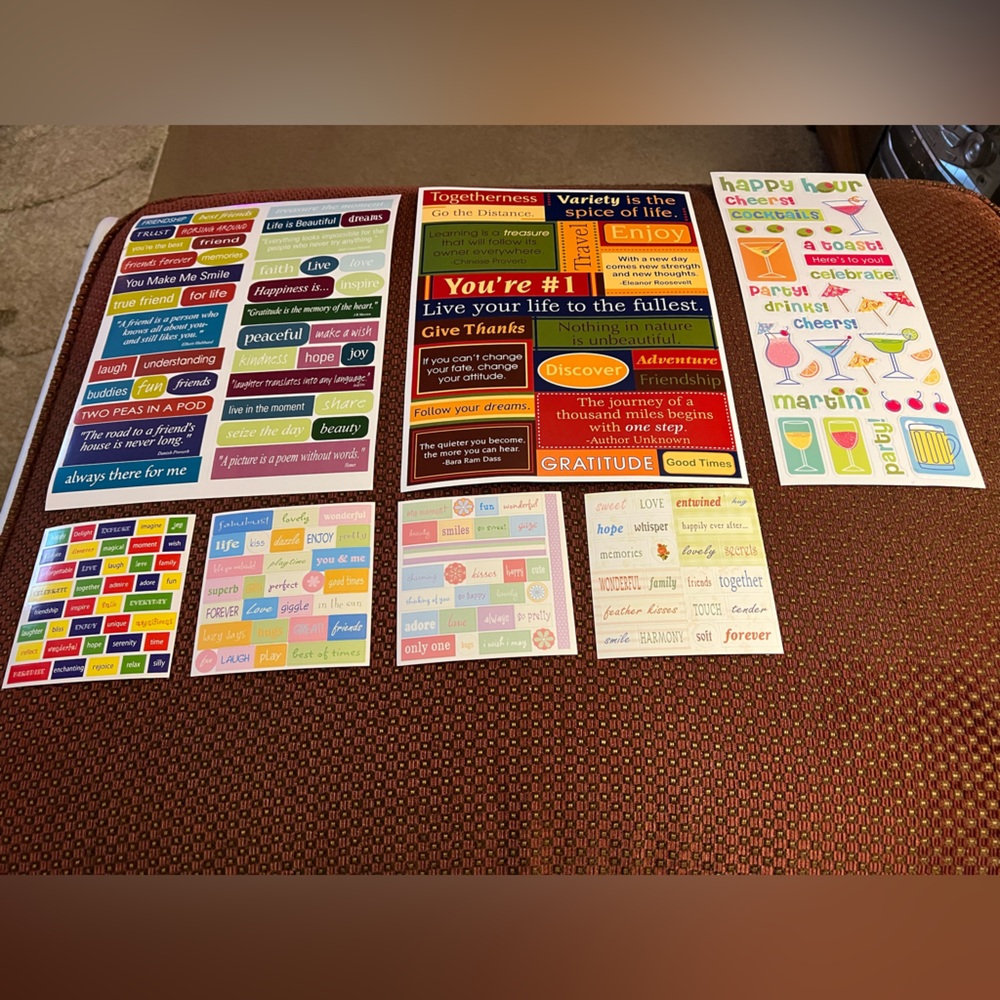 Sayings and Quotes Scrapbook Stickers